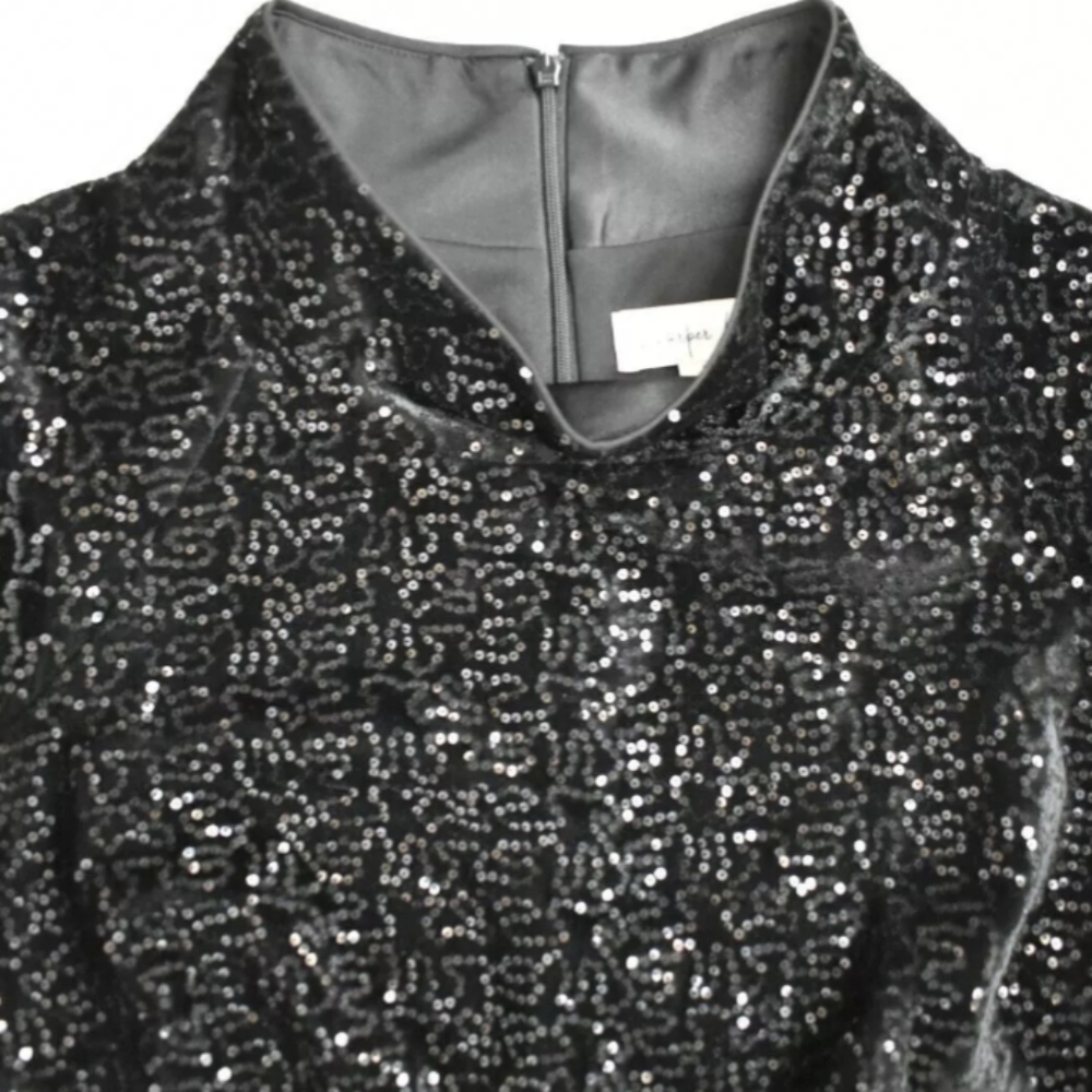 Harper Rose Sequin Bodice Black Jumpsuit Short Sleeves Size 8 NWT MSRP $138 - Picture 5 of 11